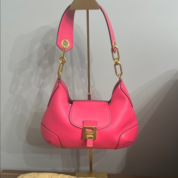 Michael Kors Collection Runway Bag Watermelon Color Leather Shoulder Bag - Picture 1 of 8